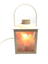 Carica l'immagine nel visualizzatore di Gallery, Lanterna bianca con pietre grezze di sale