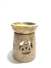 Carica l'immagine nel visualizzatore di Gallery, Bruciatore d'essenza in ottone e pietra saponaria