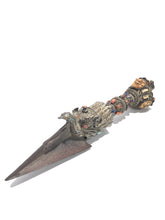 Carica l'immagine nel visualizzatore di Gallery, Phurba in Argento, Osso di Yak, corallo, lapislazzuli e pasta turchese