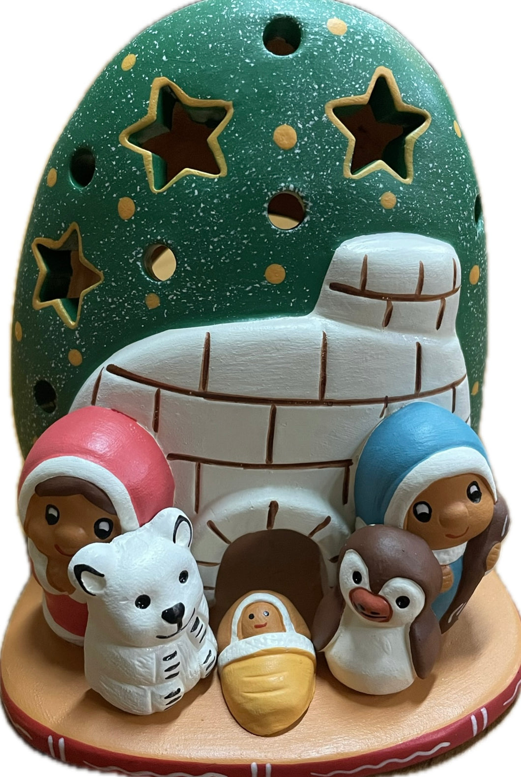 Presepe igloo eschimese in 2 colori