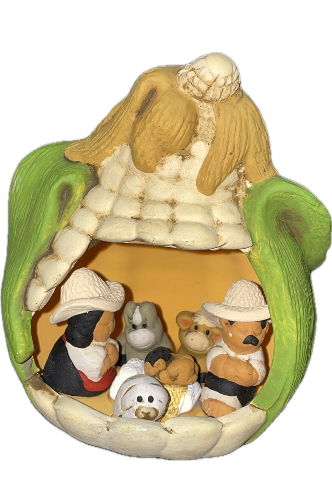 Presepe peruviano messicano nel mais