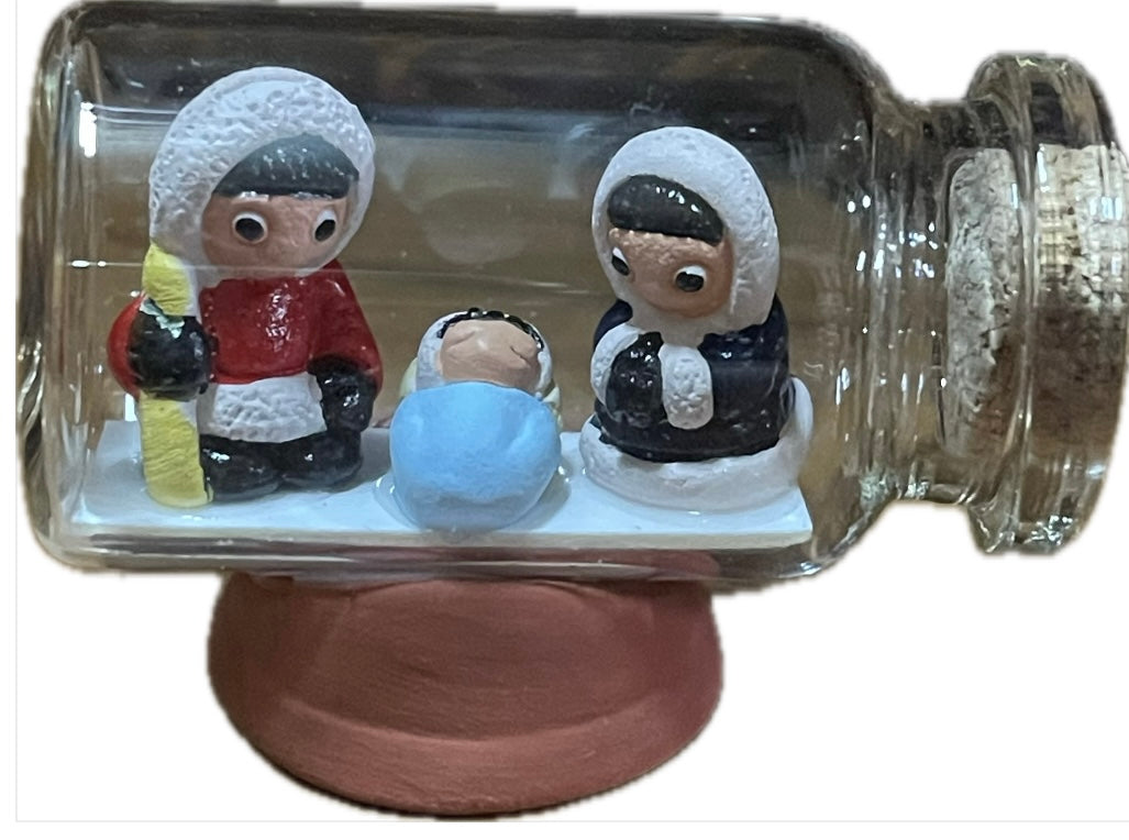 Presepe in bottiglia Eschimese