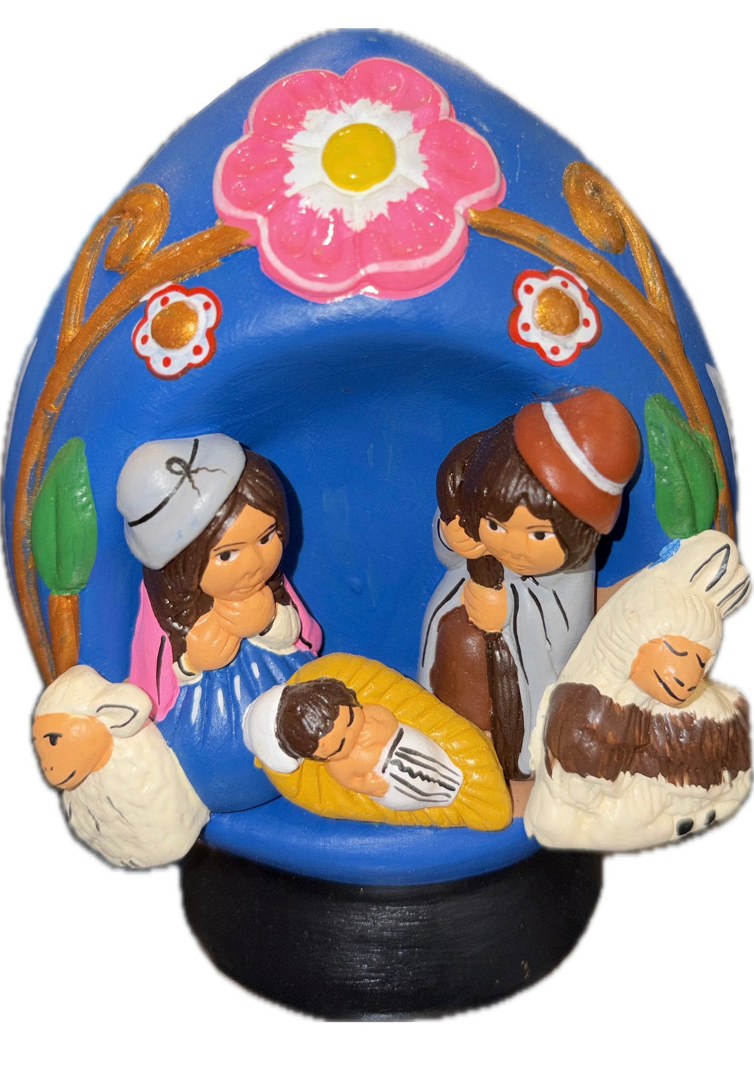 Presepe peruviano Ovetto blu