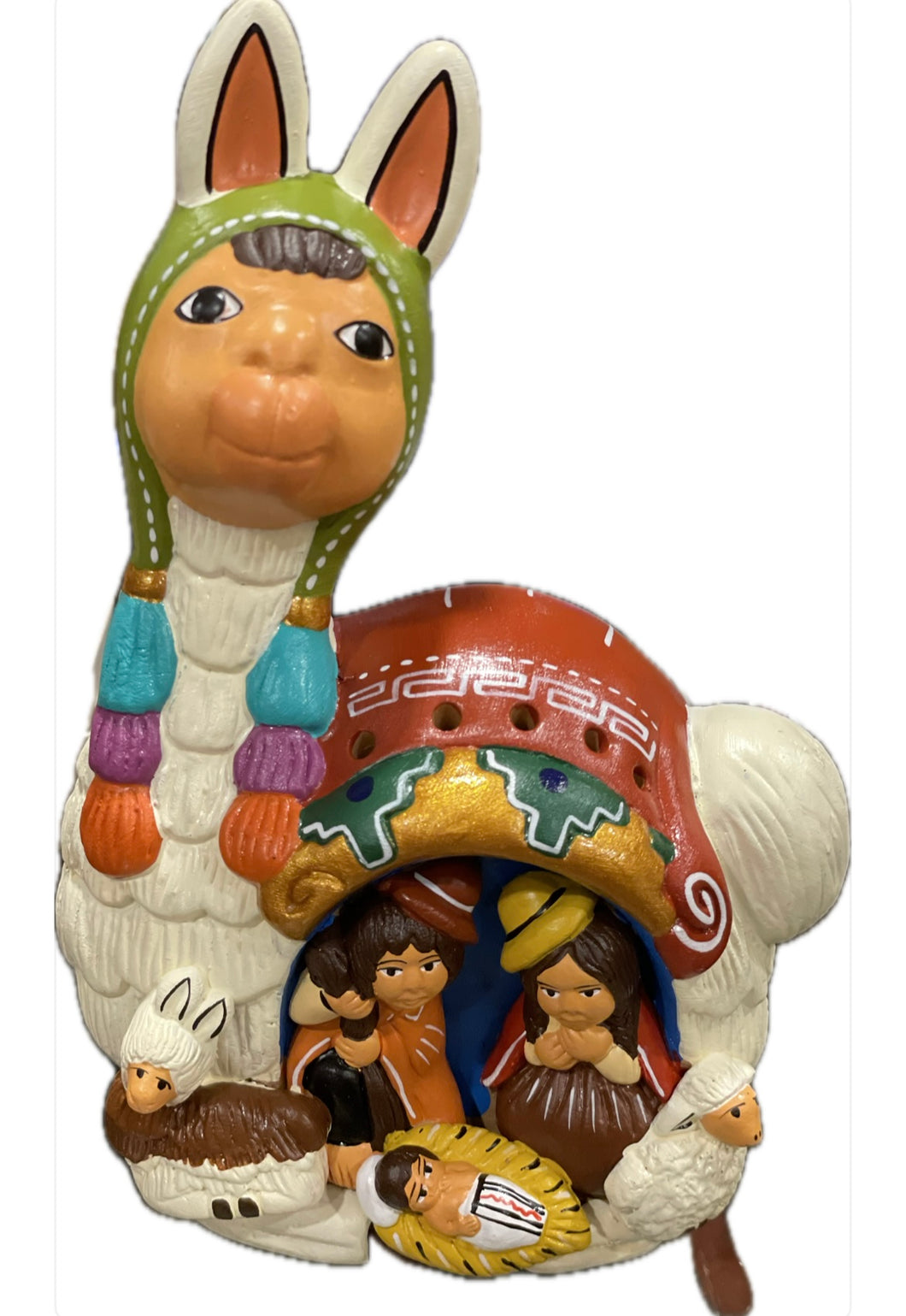 Presepe peruviano lama in 4 colori