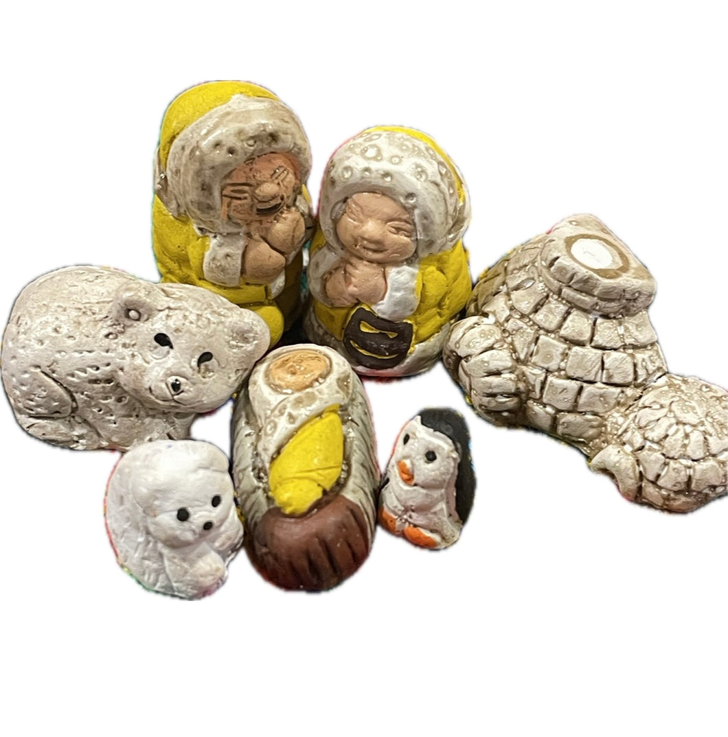 Presepe peruviano eschimese giallo