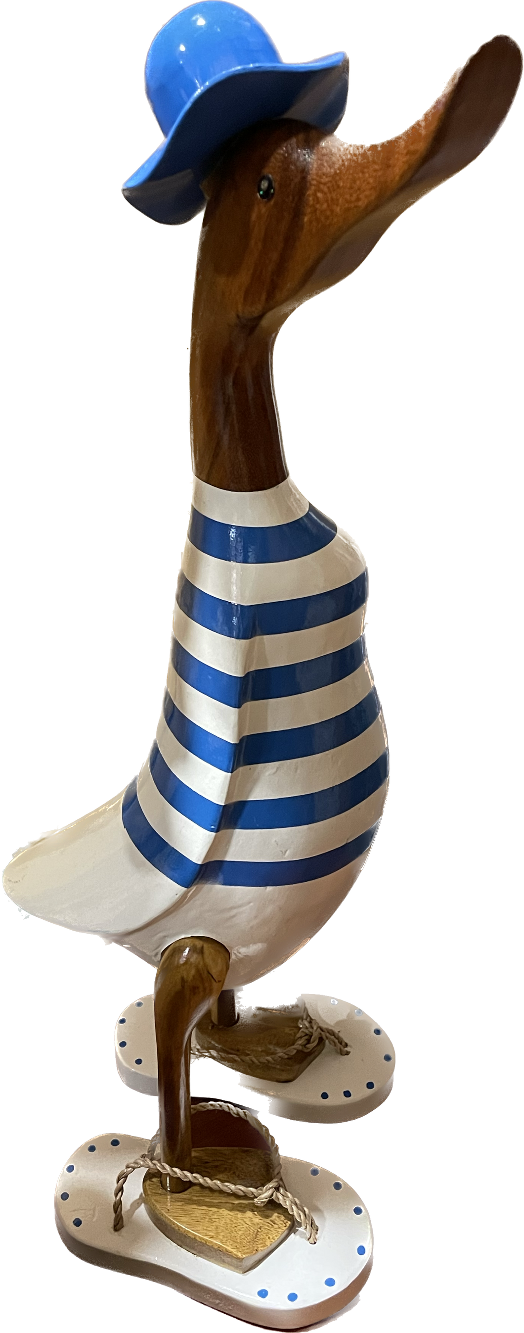 Anatra bianca a righe in 3 dimensioni