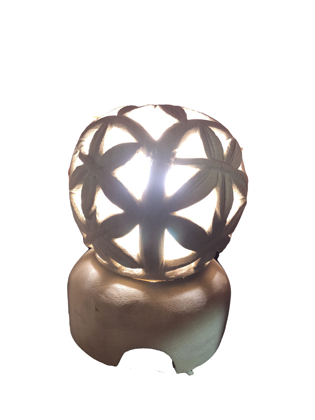 Lampada in pietra indonesiana 20 cm