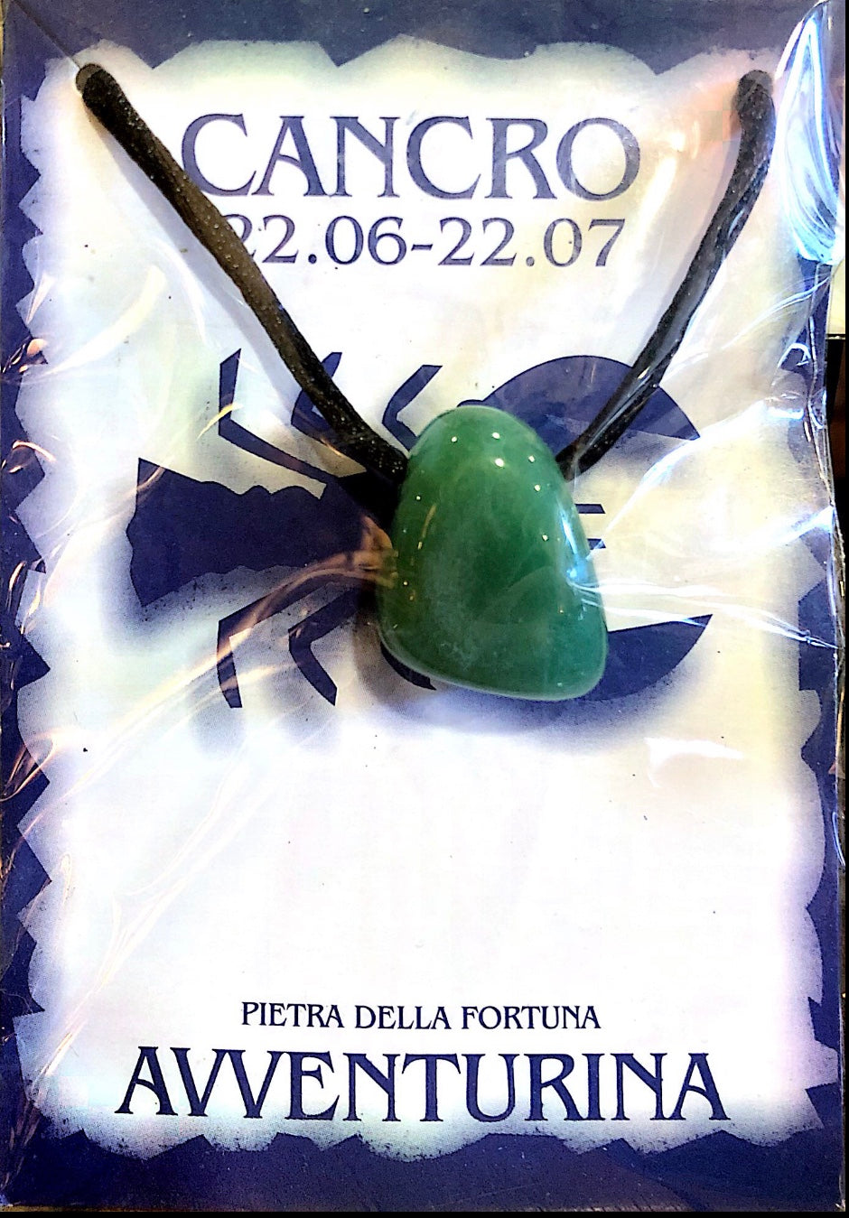 Collana con ciondolo Avventurina segno Cancro