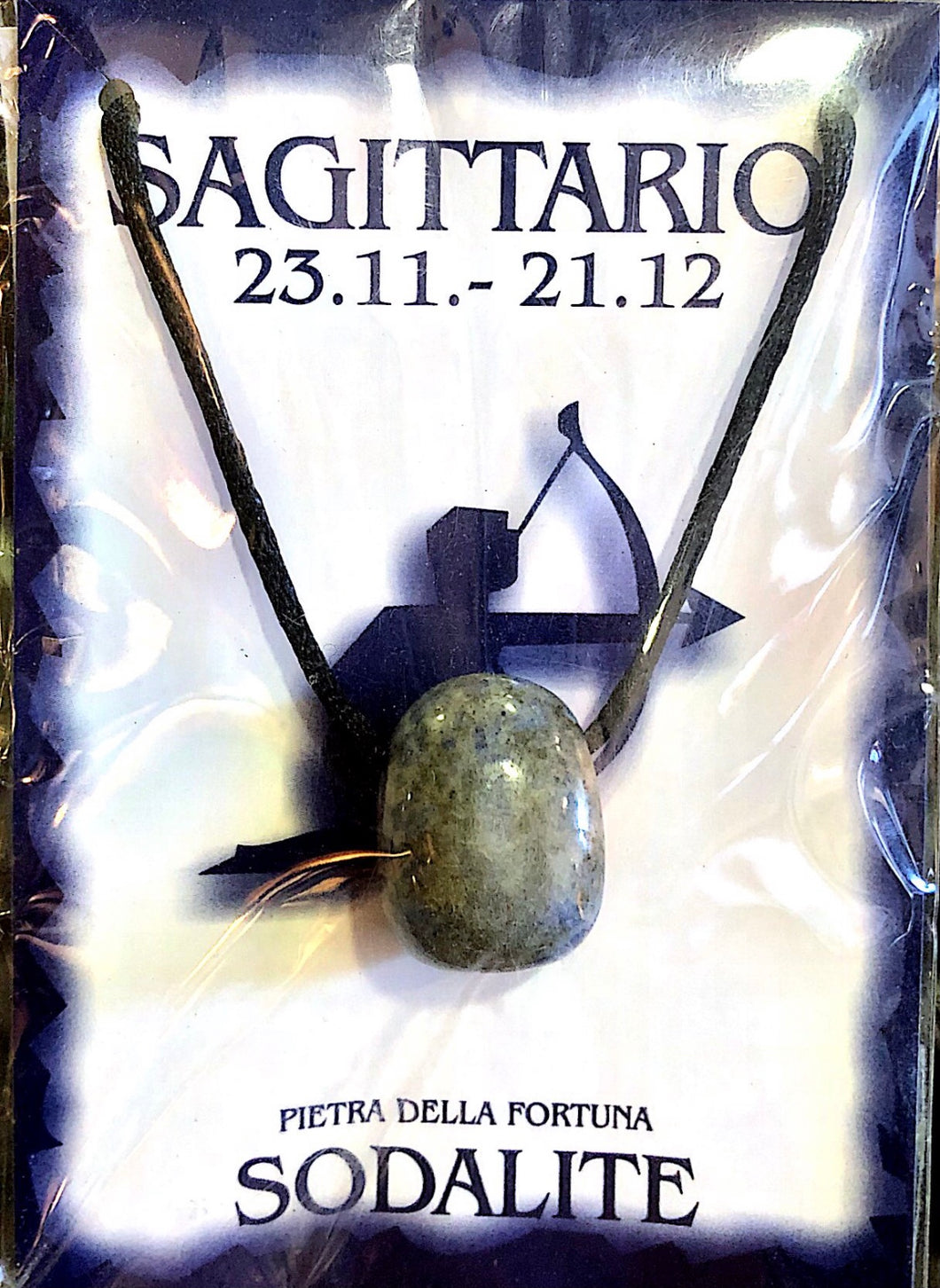 Collana con ciondolo Sodalite segno Sagittario