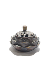 Carica l&#39;immagine nel visualizzatore di Gallery, Bruciatore d&#39;incenso in grani e Bruciatore di incenso a conetti a forma di Fiore di Loto
