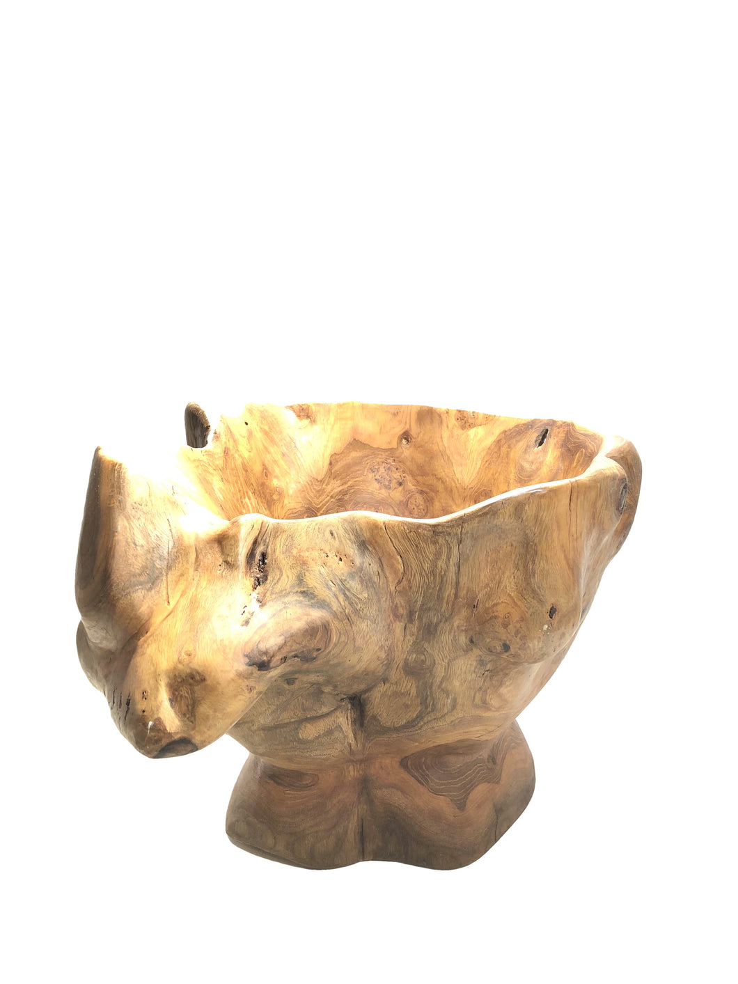 Svuotatasche o portavaso in Radice di Teak
