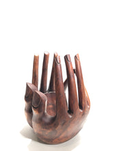 Carica l&#39;immagine nel visualizzatore di Gallery, Mani centro tavola portabottiglia in legno
