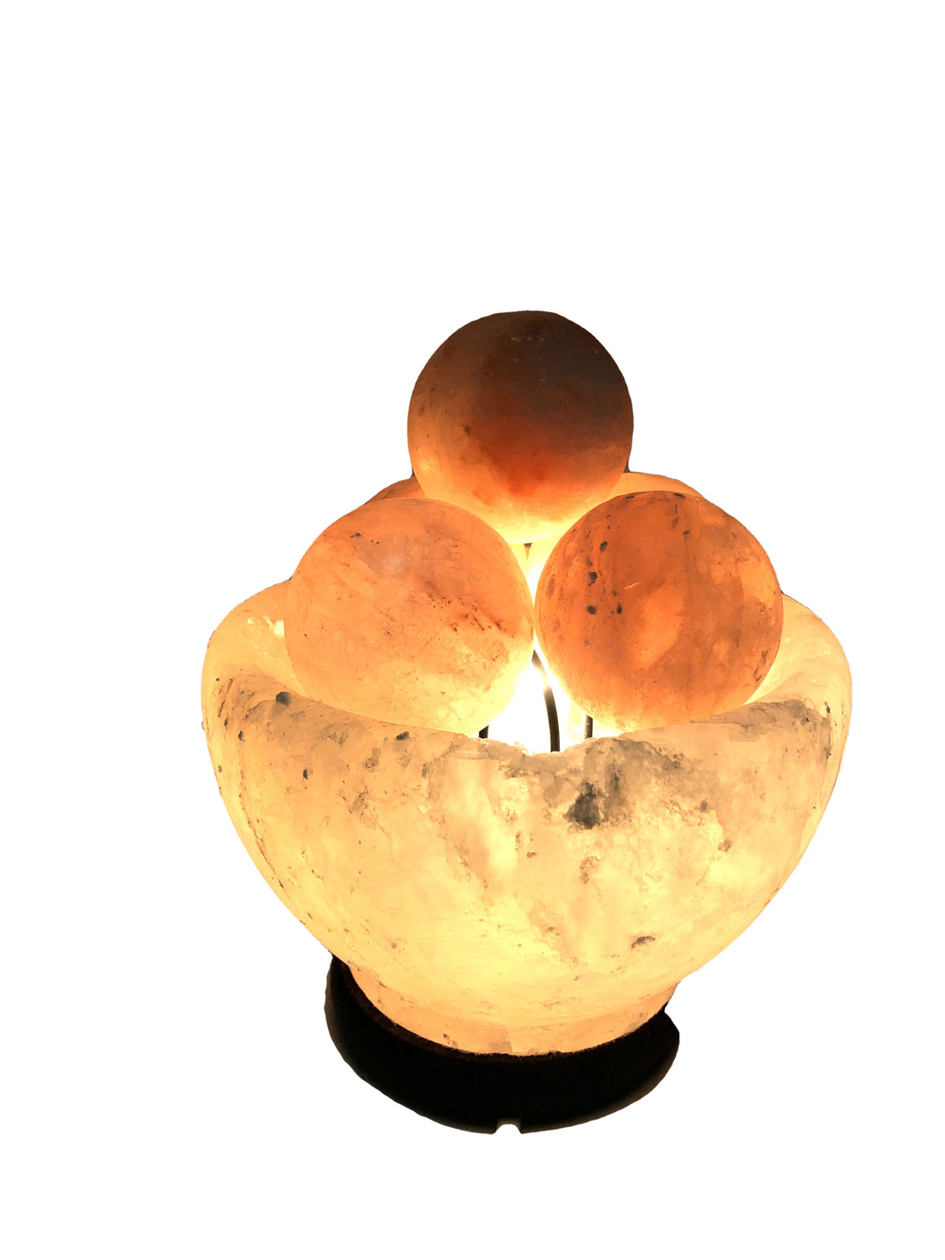 Lampada di sale con cristalli di sale himalayano