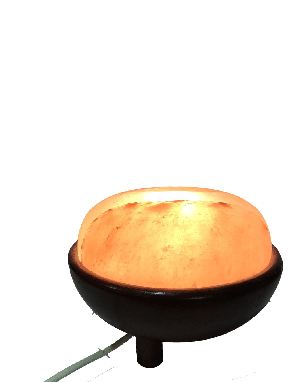 Lampada di sale himalayano originale tonda e piatta