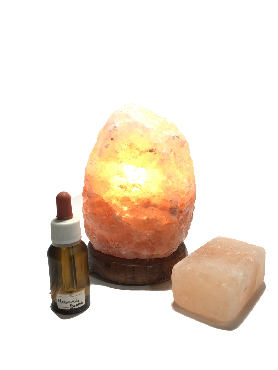 Set Lampada di sale, Essenza e Saponetta di sale himalayano