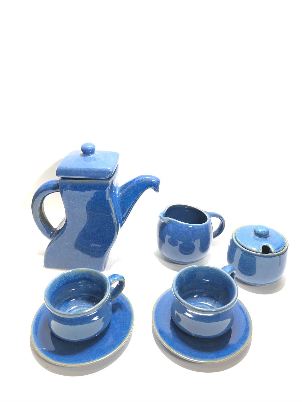 Set di tazzine thailandesi in ceramica color blu