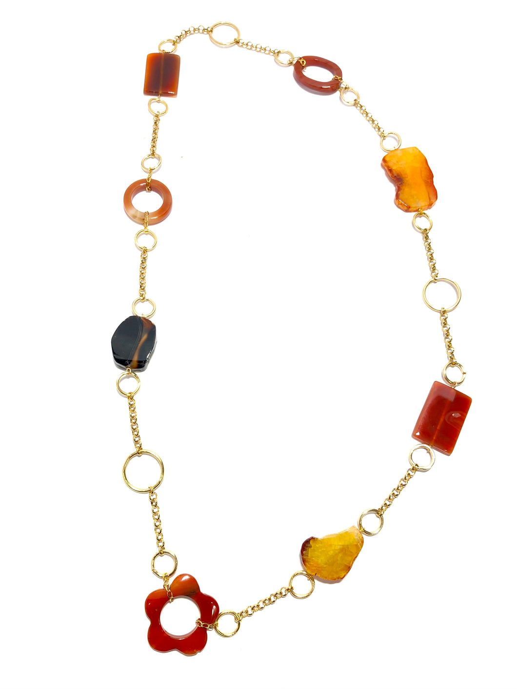 Collana con agata e resina