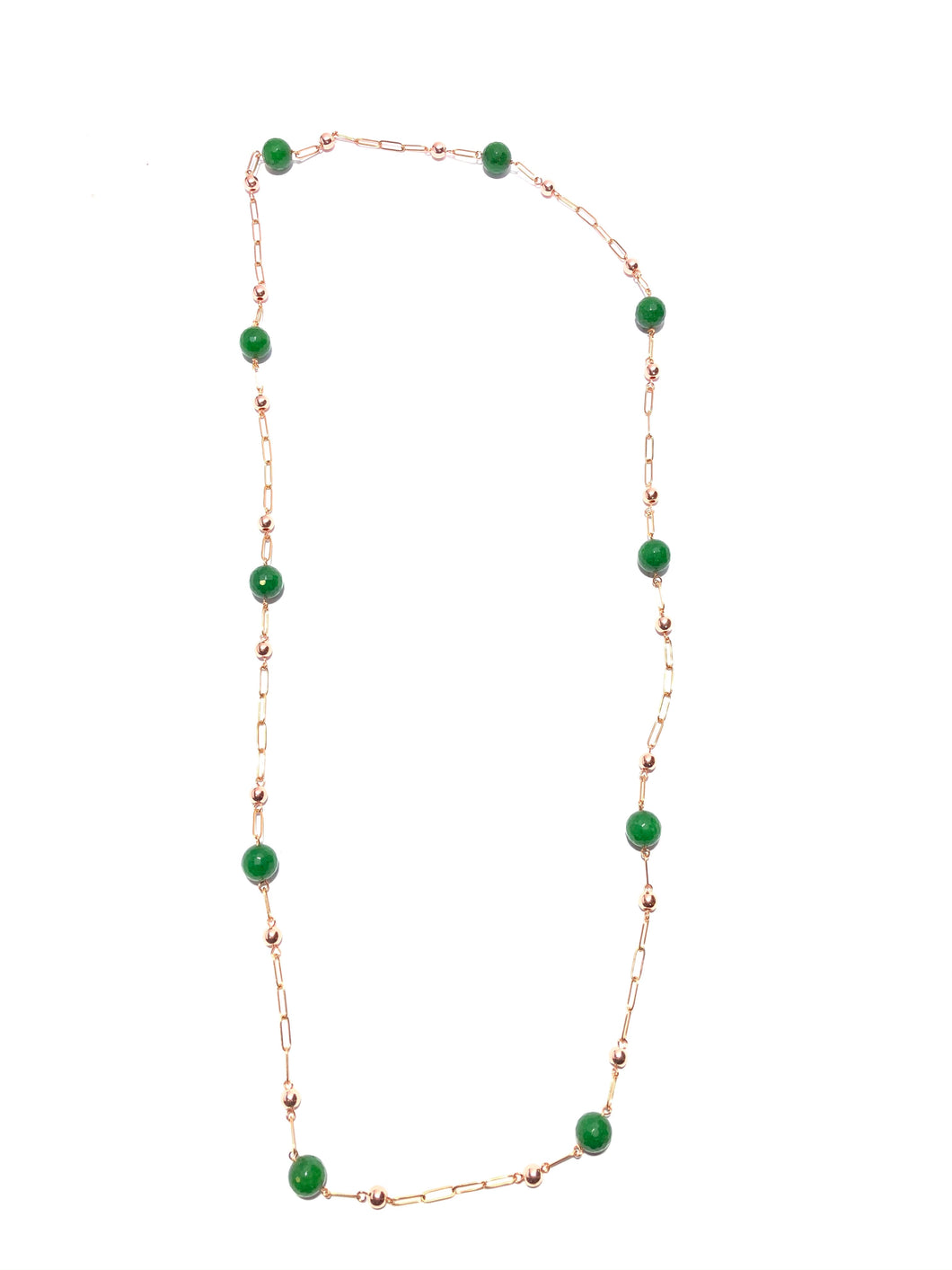 Collana in acciaio e agata verde