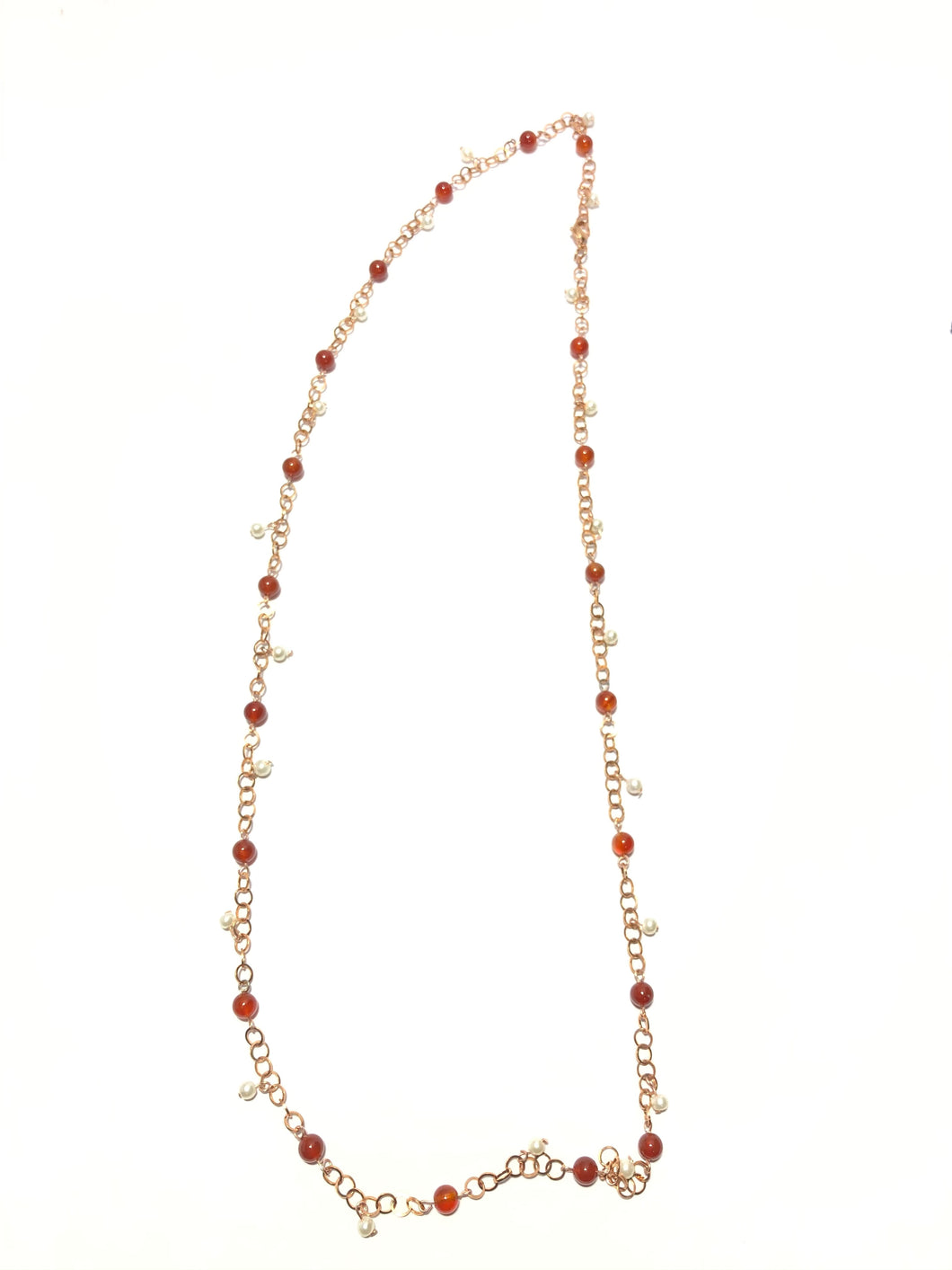 Collana in corniola e perline