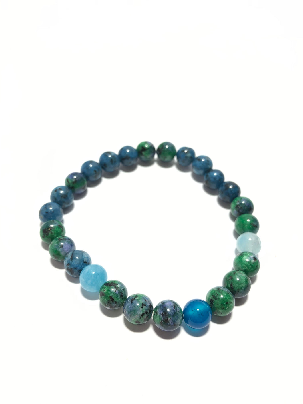 Bracciale in agata blu e pietre dure