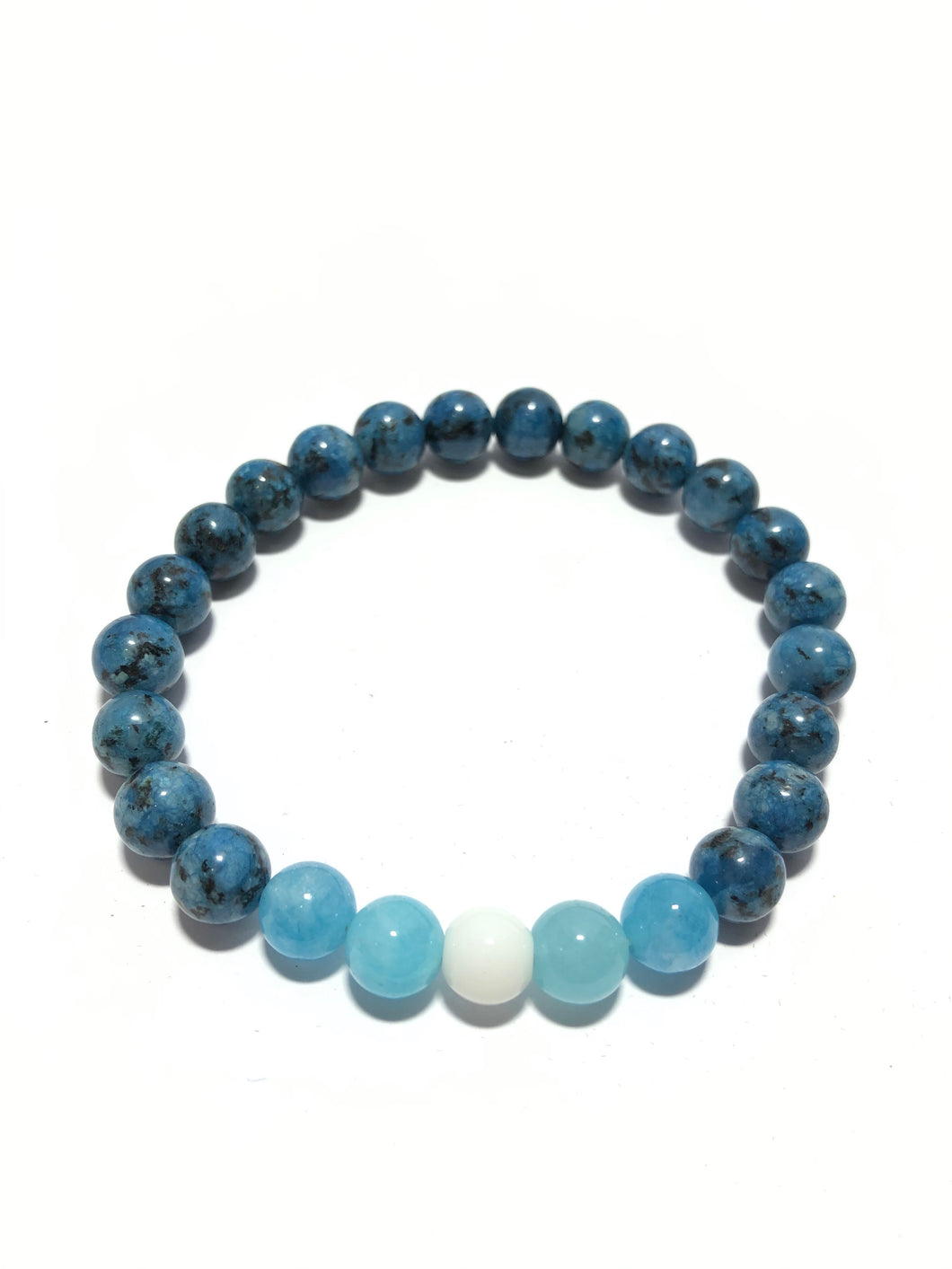 Bracciale in pietre dure e agate celesti