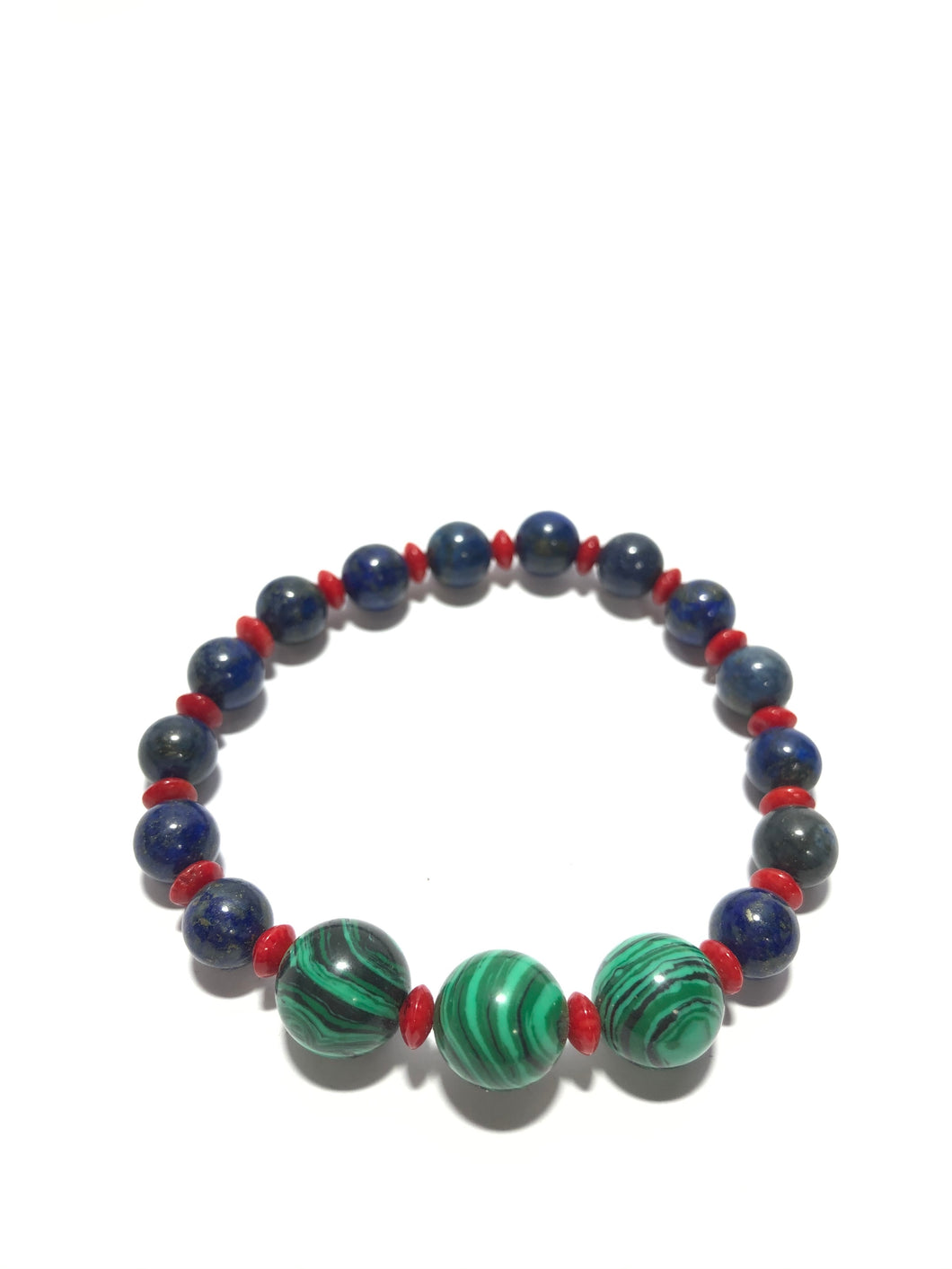 Bracciale in malachite e pietre dure