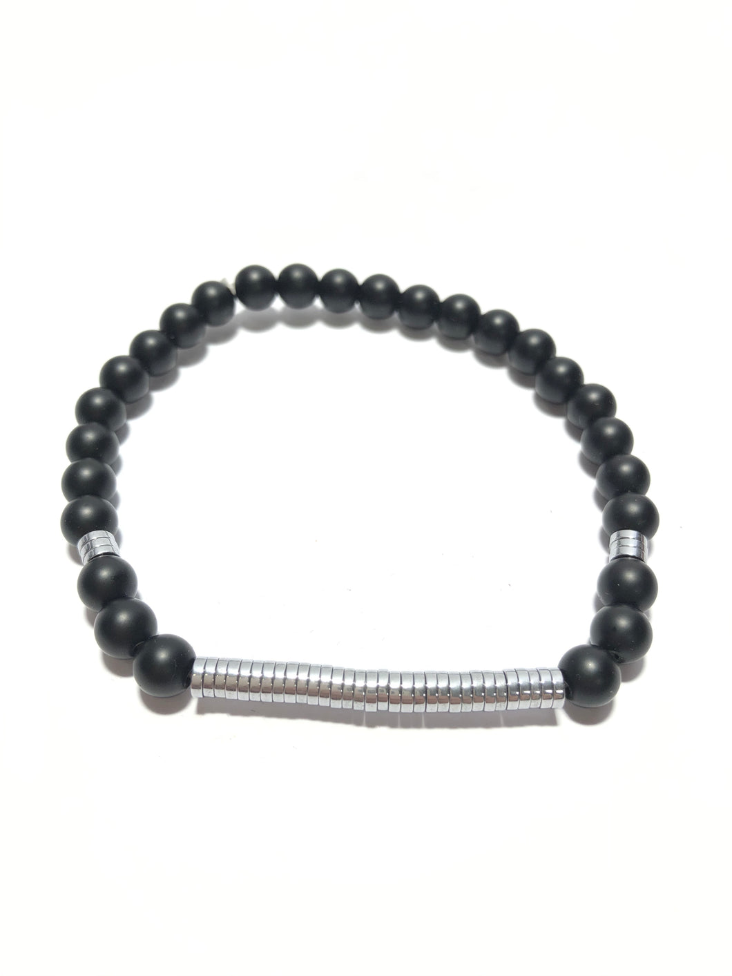 Bracciale in onice ed ematite