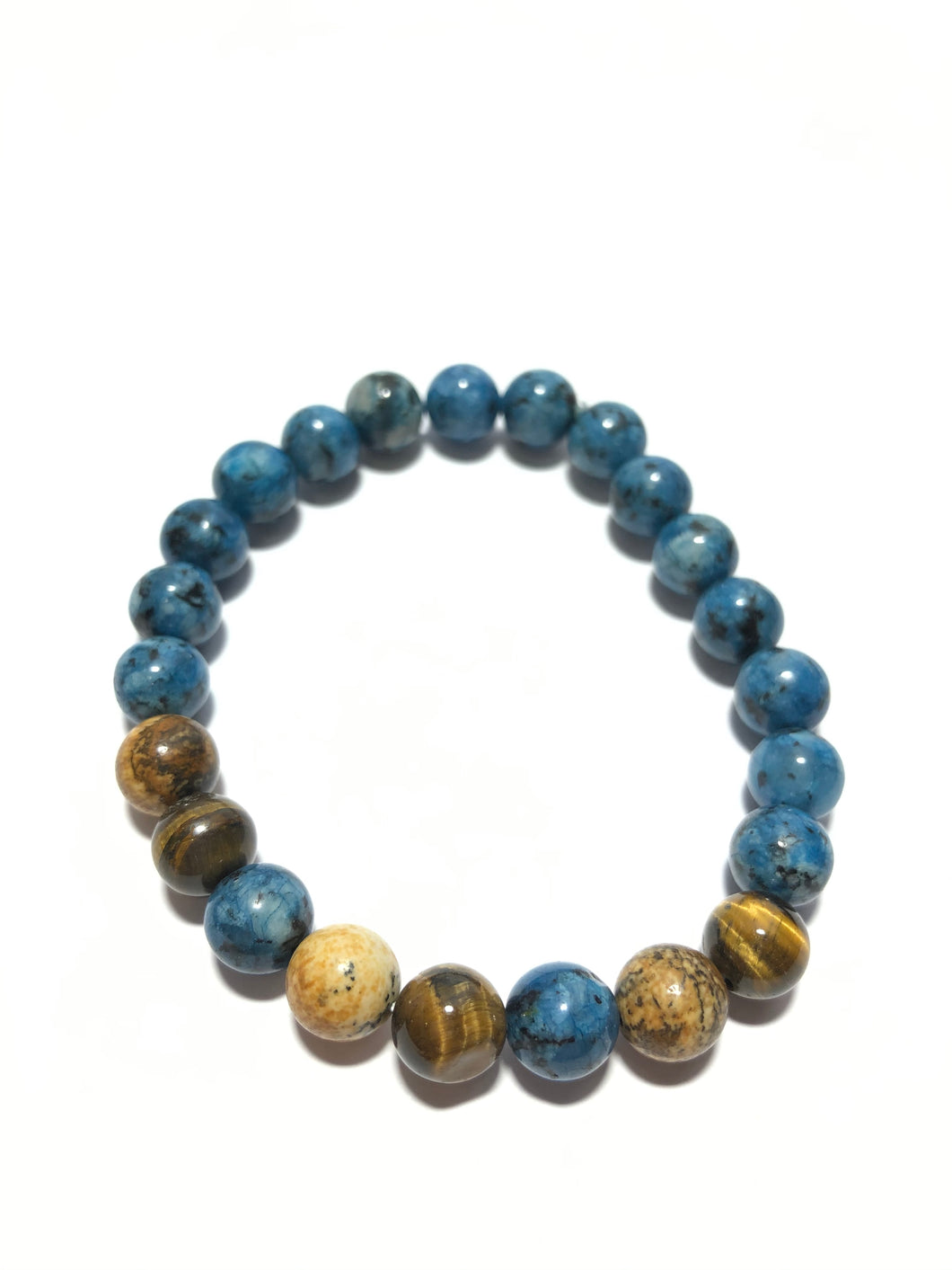 Bracciali in pietre dure, legno e occhio di tigre