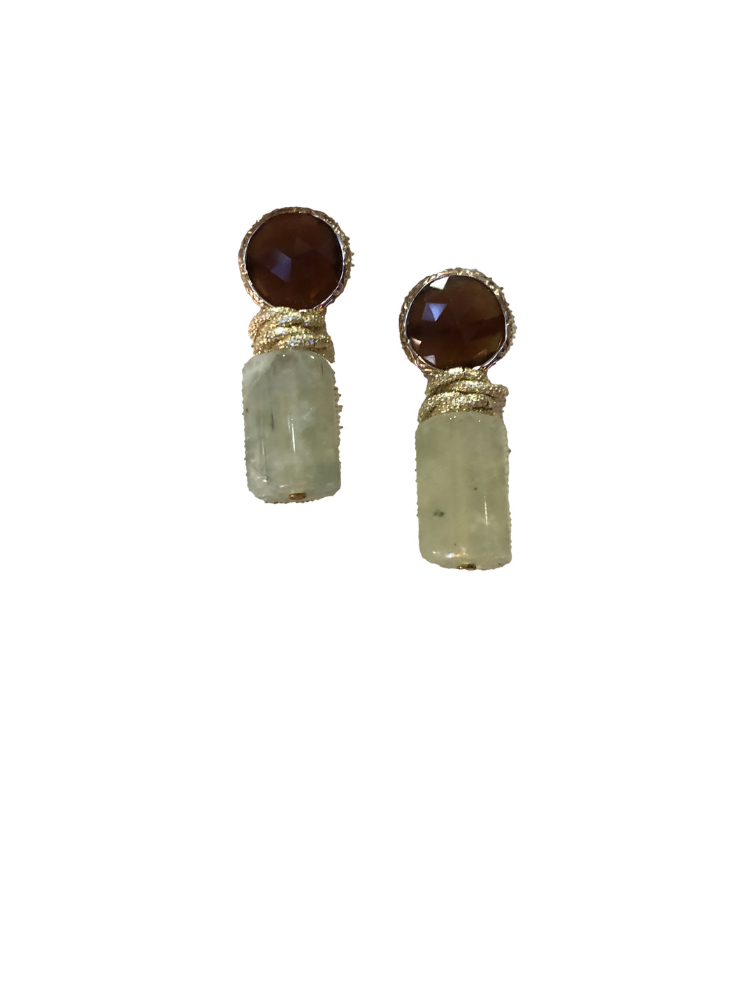 Orecchini in ottone e cristalli