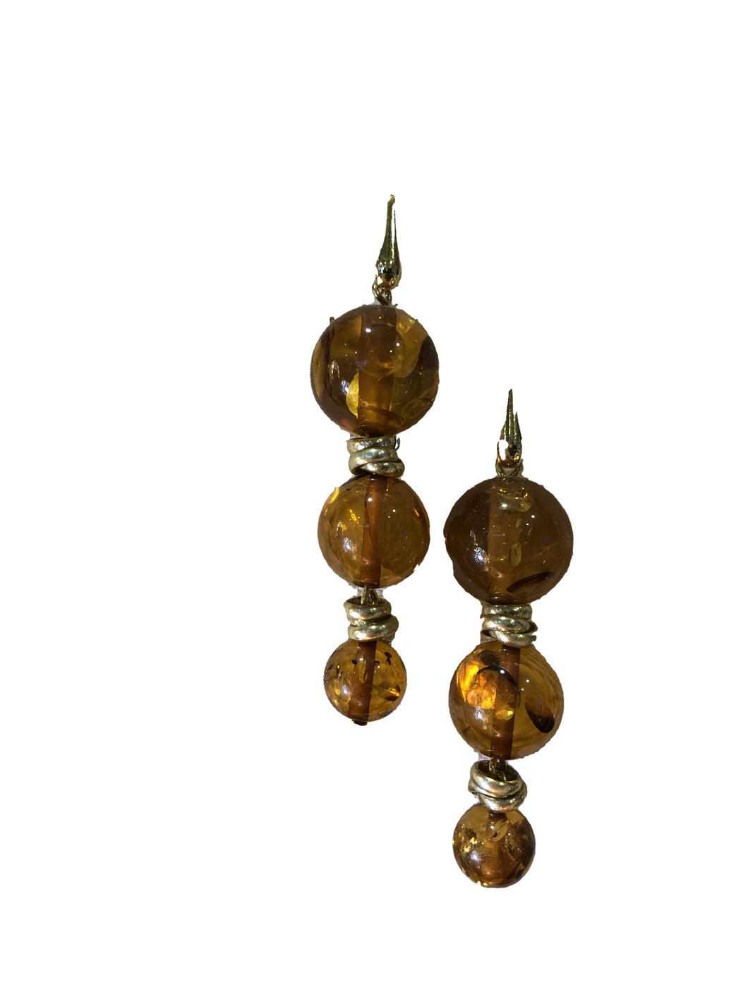 Orecchini in ottone e resina