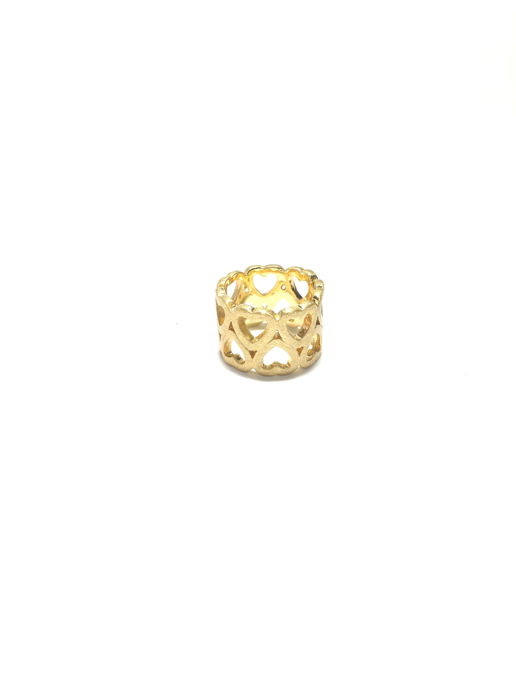 Anello in zama con cuori misura 16