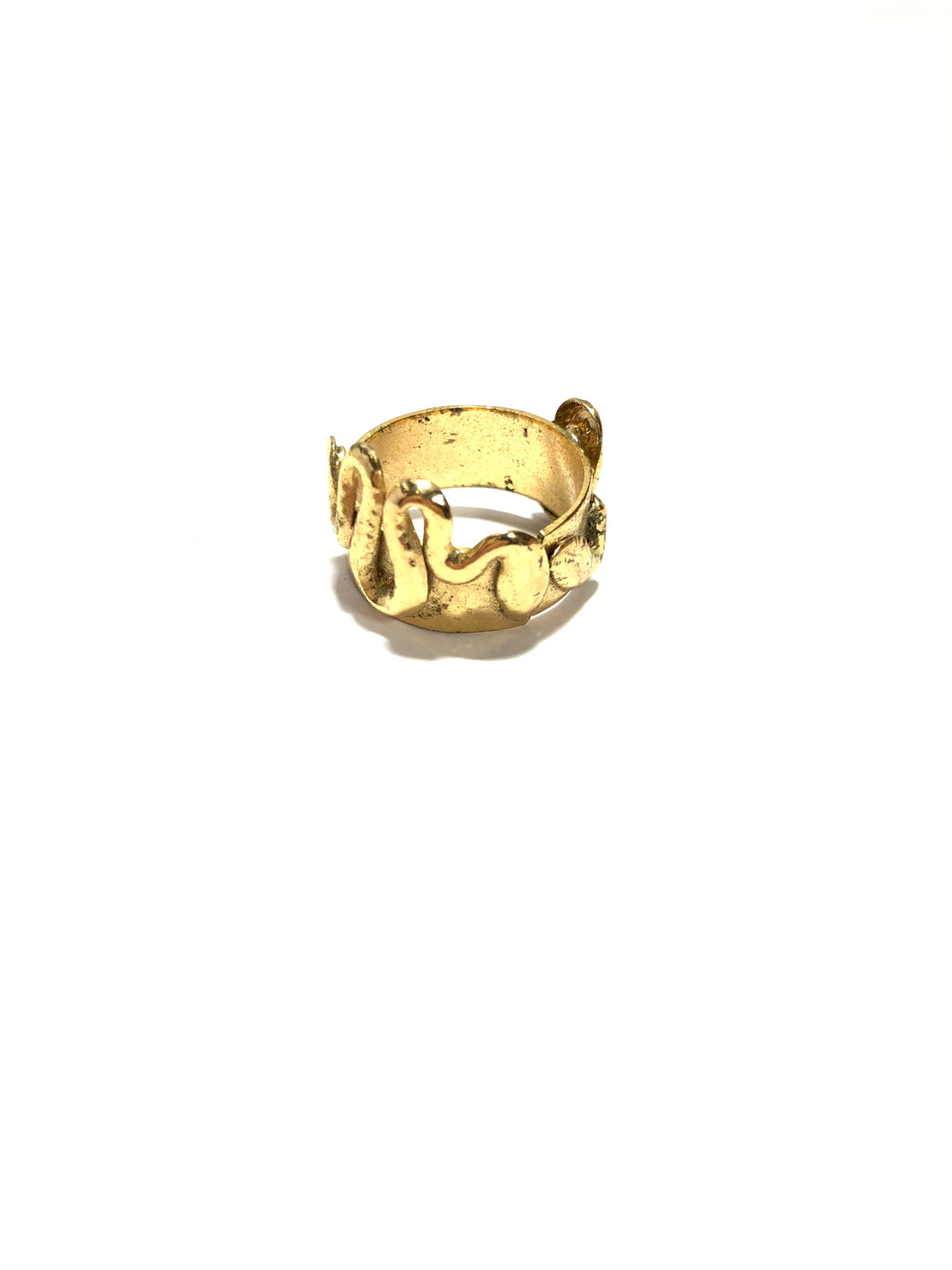 Anello in ottone con serpente misura 28