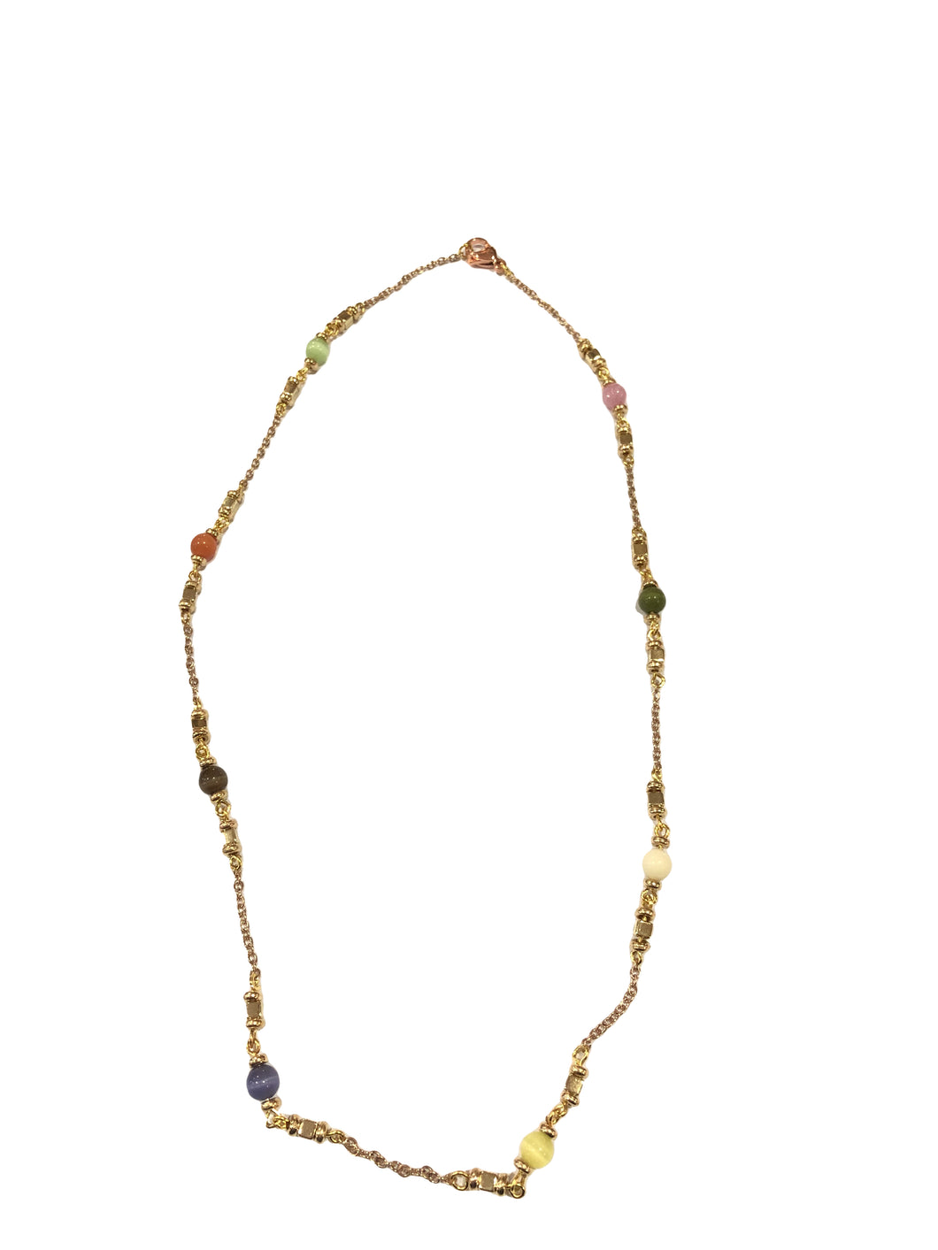 Collana in acciaio e pietre dure