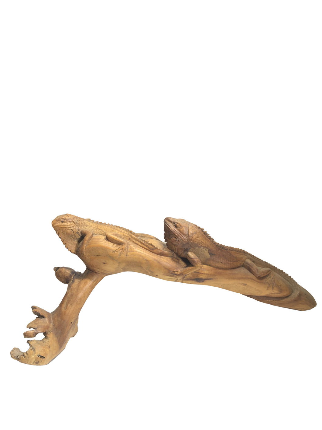 Statua Due Iguane su Tronco