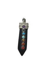 Carica l&#39;immagine nel visualizzatore di Gallery, Ciondoli con pietra dura e pietre dei 7 chakra in 6 diverse pietre 5 cm
