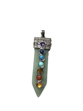 Carica l&#39;immagine nel visualizzatore di Gallery, Ciondoli con pietra dura e pietre dei 7 chakra in 6 diverse pietre 5 cm
