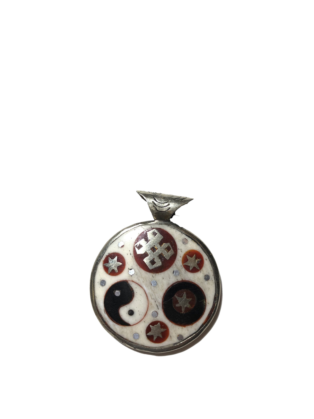 Ciondolo fronte- retro Yin e Yang e Sole