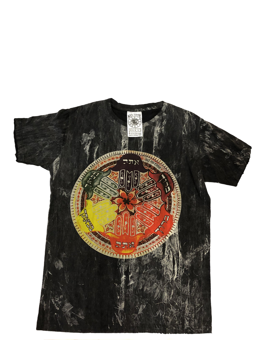 Maglia in cotone thailandese con simboli etnici