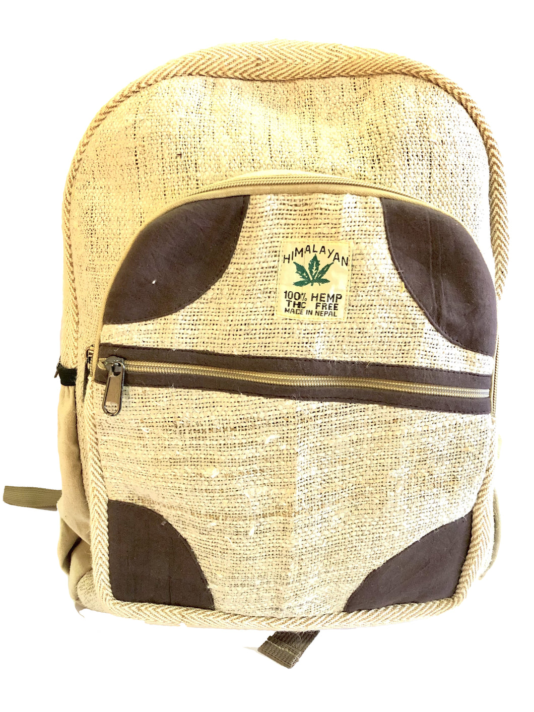 Zaino marrone in tessuto etnico