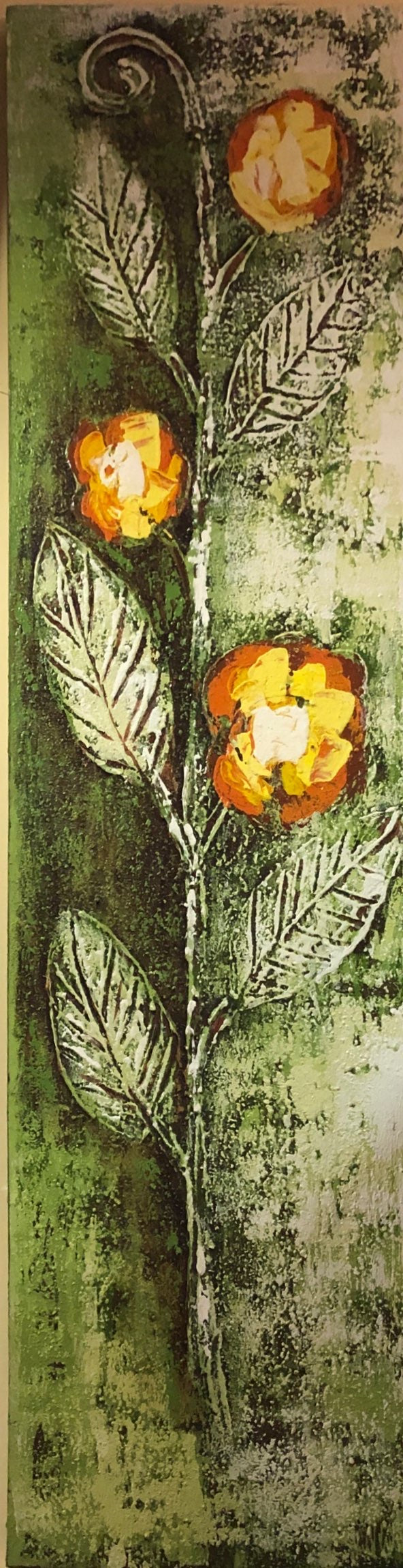Quadro con fiore giallo verticale