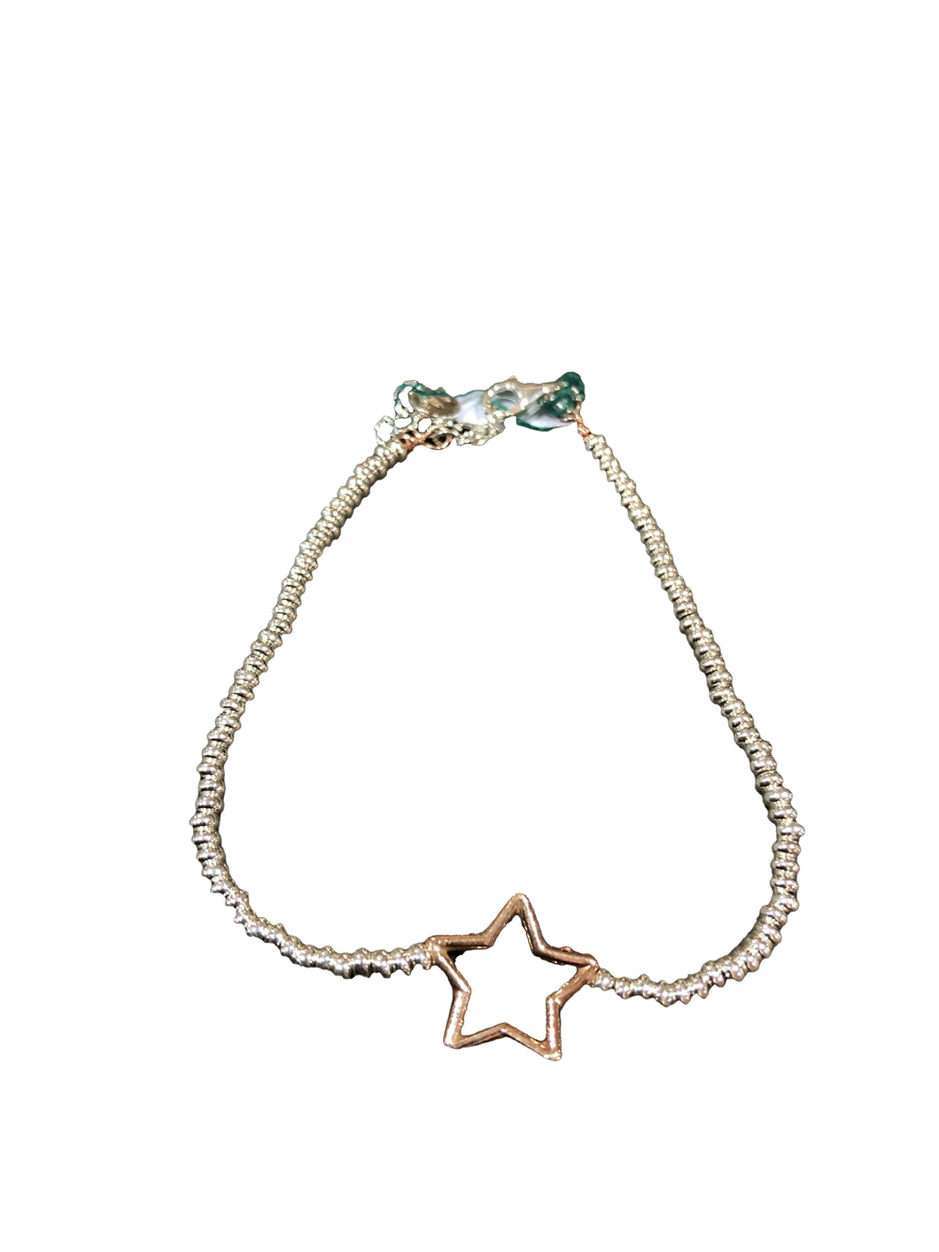Bracciale in argento 925 con stella color rosato