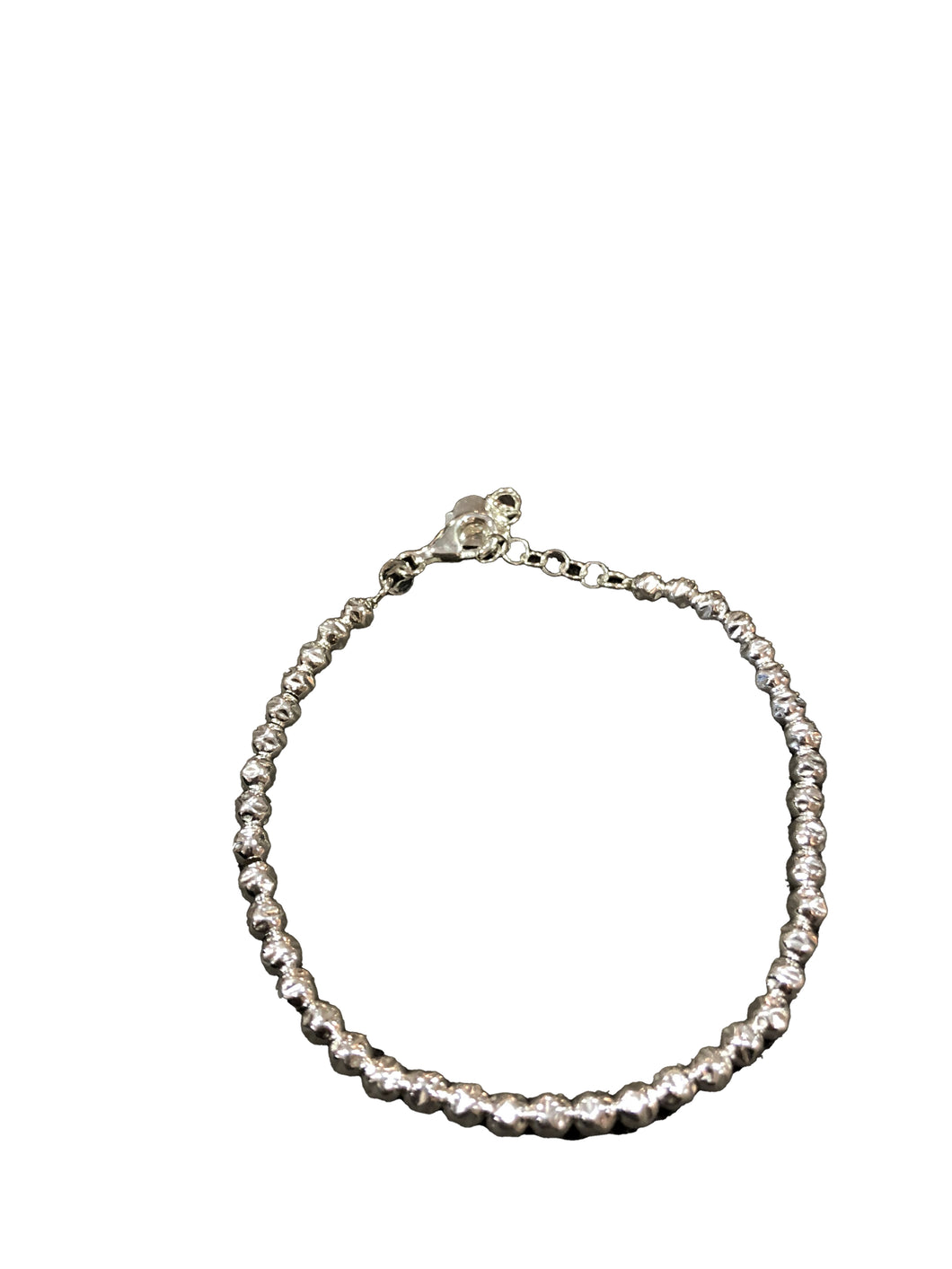 Bracciale in argento 925 con granelle rotonde