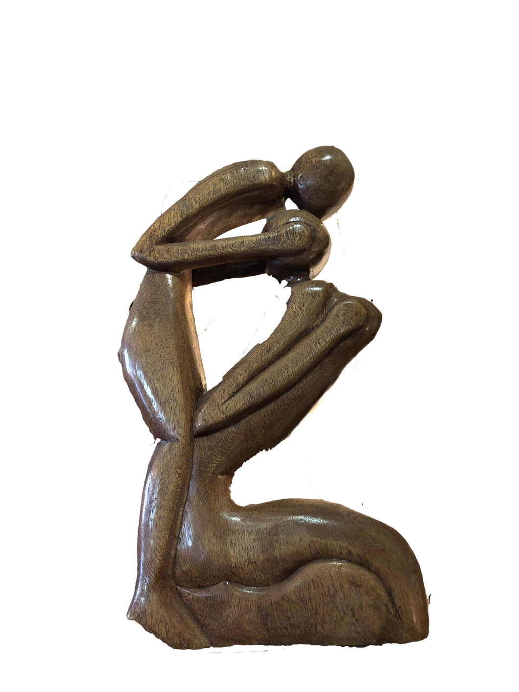 Bacio tra coppia in legno