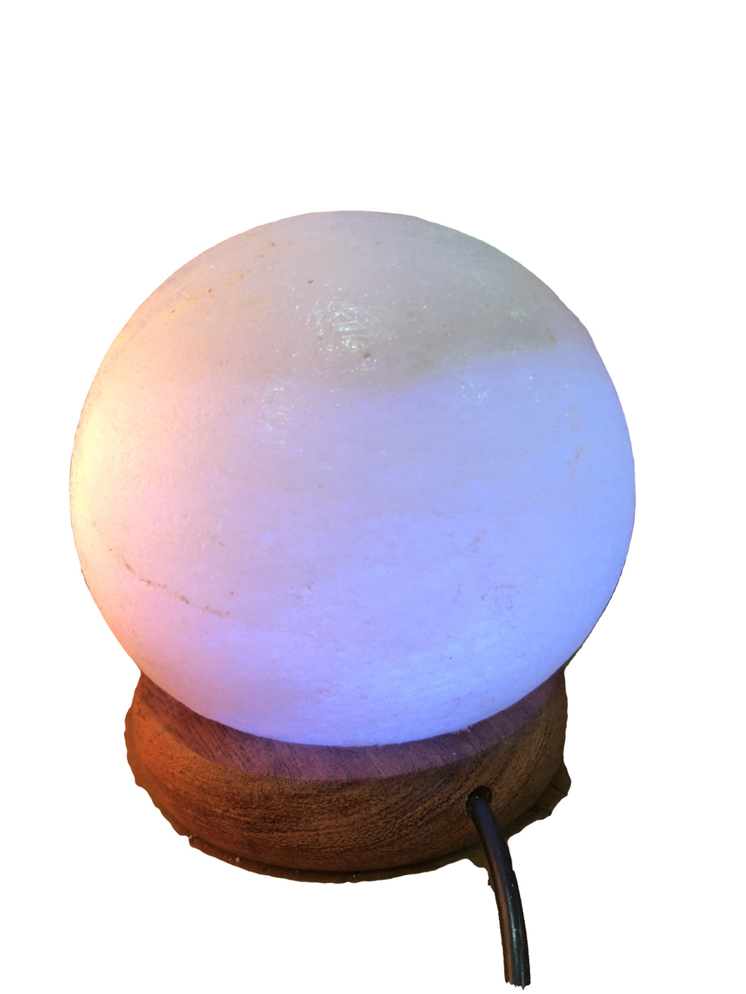 Lampada di sale himalayano originale sferica con cavo usb
