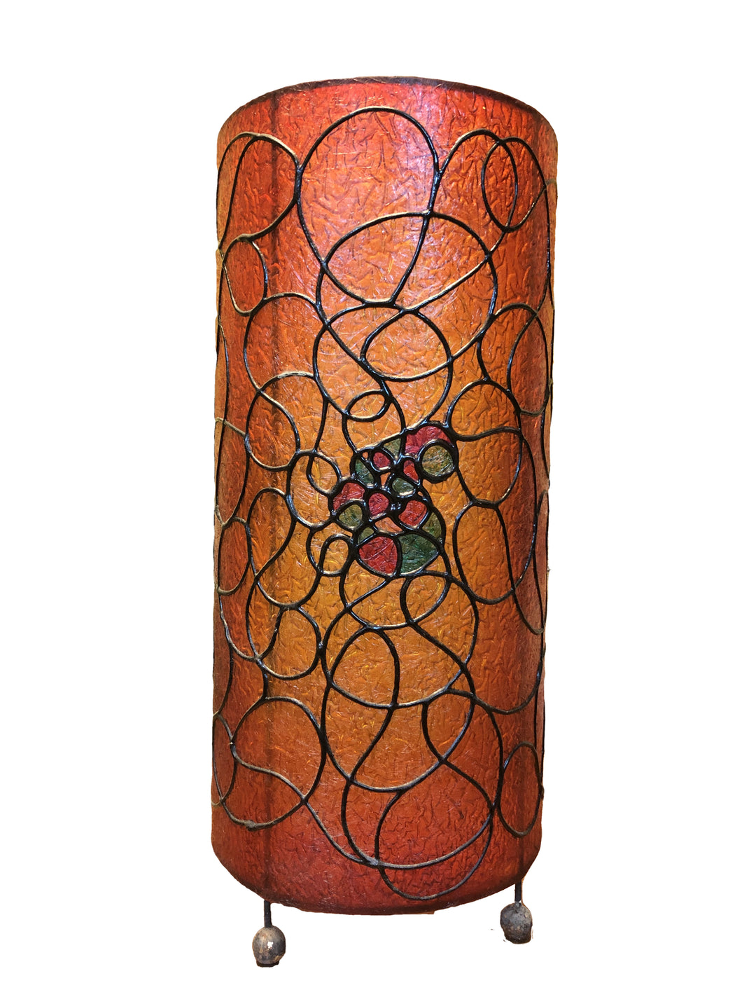 Lampada tonda in vetro resina