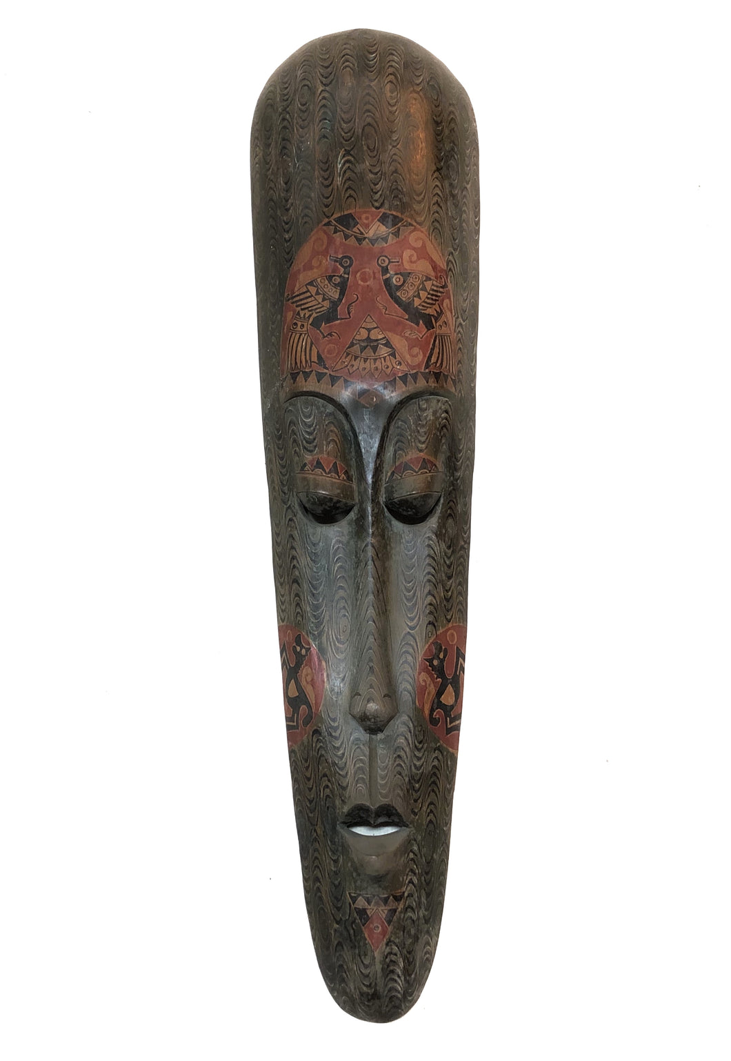 Maschera etnica dipinta a mano 95 cm