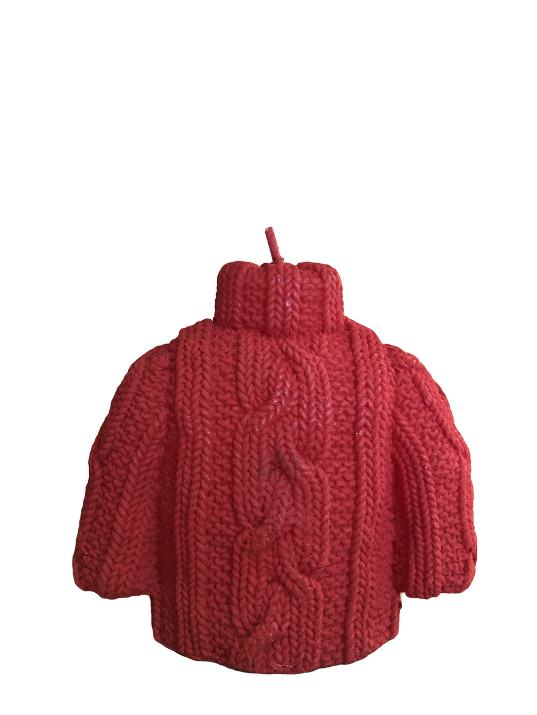 Candela a forma di maglione in due colorazioni