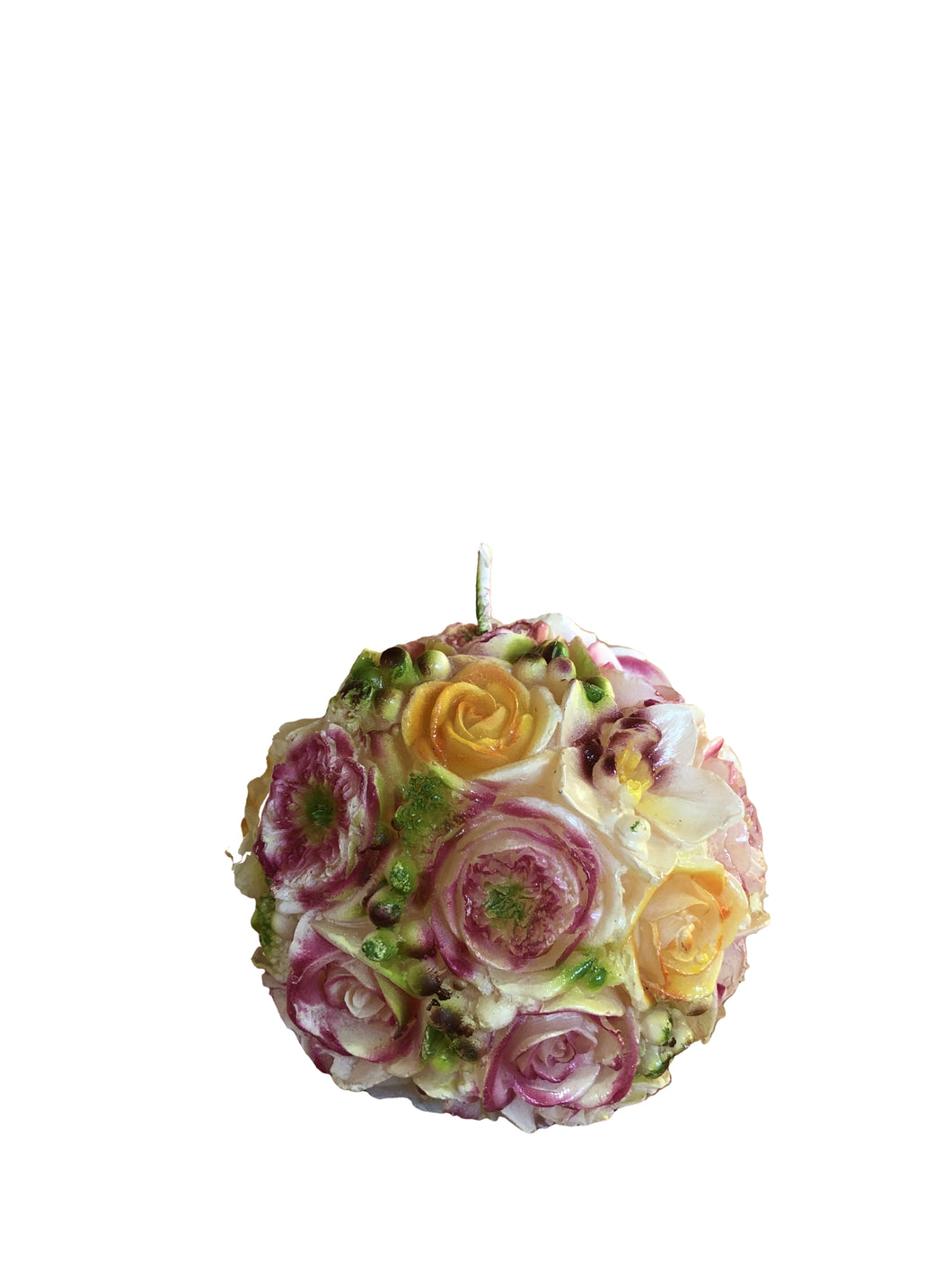 Candela a forma di fiori colorati