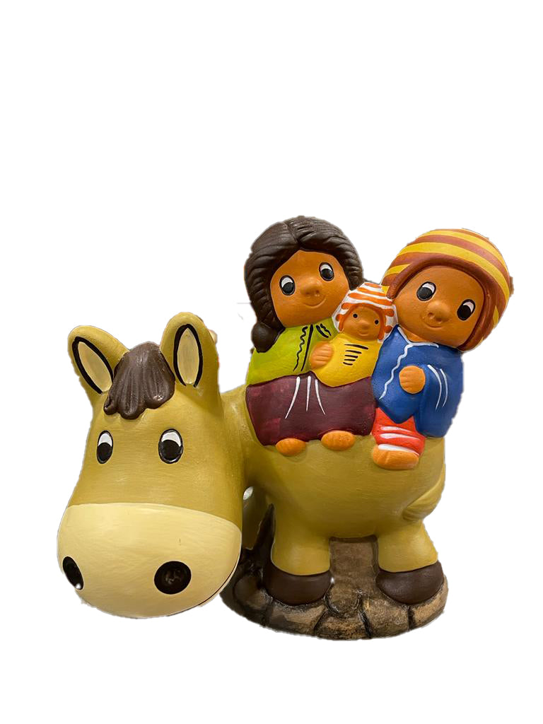 Presepe peruviano su asinello