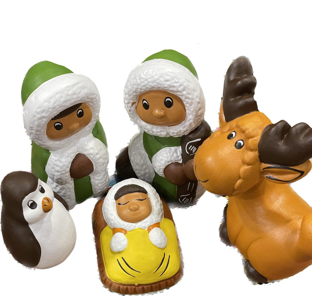 Presepe eschimese verde